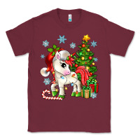 Burgundy Christmas unicorn Classic Tee - Zillion Design Studio