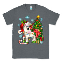 Charcoal Heather Christmas unicorn Classic Tee - Zillion Design Studio