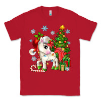 Red Christmas unicorn Classic Tee - Zillion Design Studio
