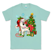 Seafoam Christmas unicorn Classic Tee - Zillion Design Studio