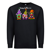 Black happy halloween gnomes white Premium Sweatshirt - RacoonDesign