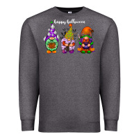 Charcoal Heather happy halloween gnomes white Premium Sweatshirt - RacoonDesign