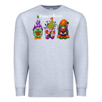 Heather Grey happy halloween gnomes white Premium Sweatshirt - RacoonDesign