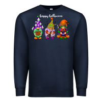 Navy happy halloween gnomes white Premium Sweatshirt - RacoonDesign