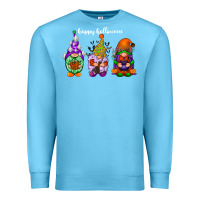 Ocean Blue happy halloween gnomes white Premium Sweatshirt - RacoonDesign