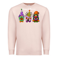 Pale Pink happy halloween gnomes white Premium Sweatshirt - RacoonDesign
