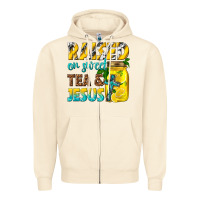 Sandshell raised on sweet tea and jesus Zipper Hoodie - texasbilliewilder