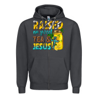 Smoke raised on sweet tea and jesus Zipper Hoodie - texasbilliewilder