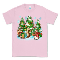 Bubblegum Pink christmas rabbits Classic Tee - Zillion Design Studio