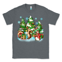 Charcoal Heather christmas rabbits Classic Tee - Zillion Design Studio
