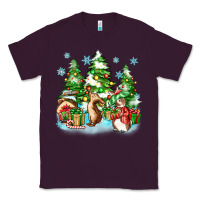 Plum christmas rabbits Classic Tee - Zillion Design Studio