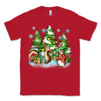 Red christmas rabbits Classic Tee - Zillion Design Studio