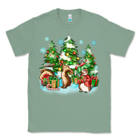 Sage christmas rabbits Classic Tee - Zillion Design Studio