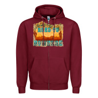 Burgundy road to nowhere tbw Zipper Hoodie - texasbilliewilder