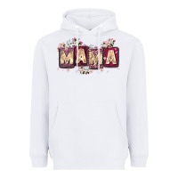 White mama with license letters Heavyweight Hoodie - Zillion Design Studio