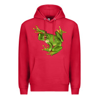 Cardinal White Lipped Tree Frog Illustrations Premium Hoodie - LillyAllenDesigns