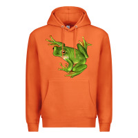 Carrot White Lipped Tree Frog Illustrations Premium Hoodie - LillyAllenDesigns
