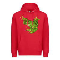 Red White Lipped Tree Frog Illustrations Premium Hoodie - LillyAllenDesigns