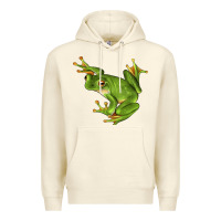 Sandshell White Lipped Tree Frog Illustrations Premium Hoodie - LillyAllenDesigns