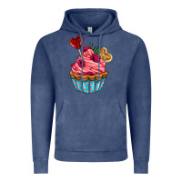 Vintage Denim valentines day cupcake Vintage Hoodie - AdoDesignShop