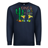 Navy cinco de mayo cactus Premium Sweatshirt - CowhideDigitalArt