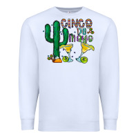 White cinco de mayo cactus Premium Sweatshirt - CowhideDigitalArt