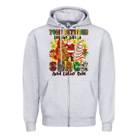 Heather Grey torn between lookin' like a snack and eatin' one Zipper Hoodie - Zillion Design Studio