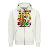 Oatmeal Heather torn between lookin' like a snack and eatin' one Zipper Hoodie - Zillion Design Studio