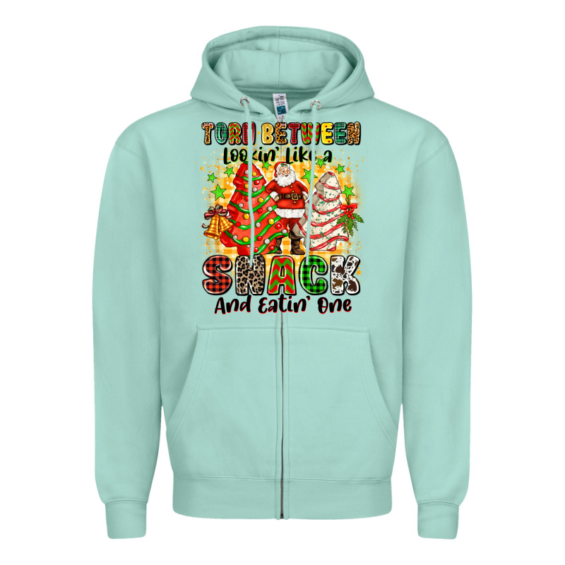 Torn Between Lookin' Like A Snack And Eatin' One Zipper Hoodie by Zillion Design Studio | Teevron