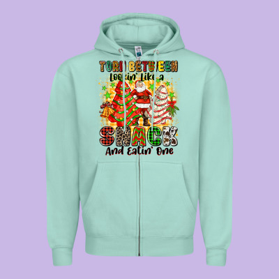 Torn Between Lookin' Like A Snack And Eatin' One Zipper Hoodie Designed By Zillion Design Studio