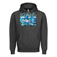 Charcoal Heather i'm snow cute Zipper Hoodie - Zillion Design Studio