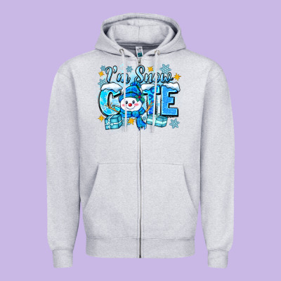 I'm Snow Cute Zipper Hoodie Designed By Zillion Design Studio