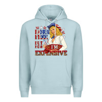 Blue Mist born free but now im expensive Premium Hoodie - NancyCooperArtShop