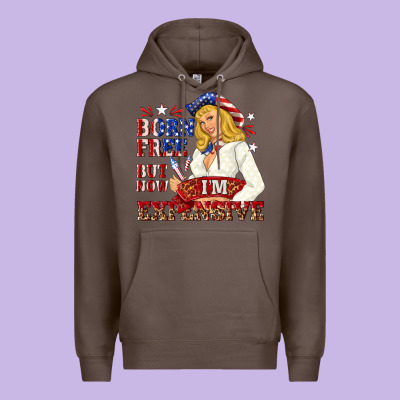 Born Free But Now Im Expensive Premium Hoodie Designed By Nancycooperartshop