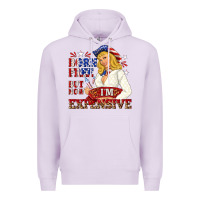 Lilac born free but now im expensive Premium Hoodie - NancyCooperArtShop