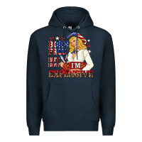Navy born free but now im expensive Premium Hoodie - NancyCooperArtShop