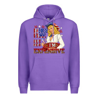 Purple born free but now im expensive Premium Hoodie - NancyCooperArtShop