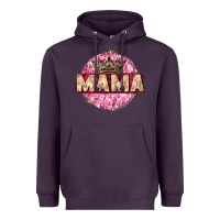 Plum mama with round leopard Heavyweight Hoodie - Zillion Design Studio