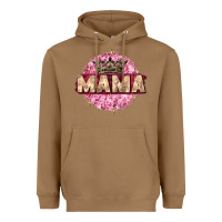 Toasted Coconut mama with round leopard Heavyweight Hoodie - Zillion Design Studio