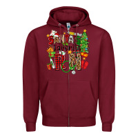 Burgundy santa's favorite rn Zipper Hoodie - Zillion Design Studio