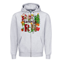 Heather Grey santa's favorite rn Zipper Hoodie - Zillion Design Studio