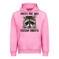 Fuchsia Pink sweet but will throw hands Urban Hoodie - MaliasSmallBusiness