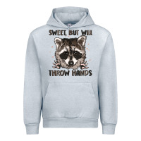 Heather Grey sweet but will throw hands Urban Hoodie - MaliasSmallBusiness