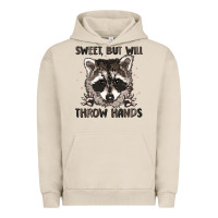 Pigment French Oak sweet but will throw hands Urban Hoodie - MaliasSmallBusiness