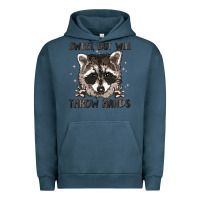Pigment Midnight Navy sweet but will throw hands Urban Hoodie - MaliasSmallBusiness
