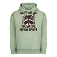 Pigment Oil Green sweet but will throw hands Urban Hoodie - MaliasSmallBusiness