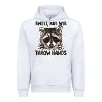 White sweet but will throw hands Urban Hoodie - MaliasSmallBusiness