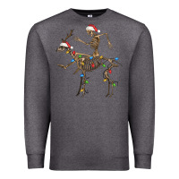 Charcoal Heather skeleton deer santa Premium Sweatshirt - FaDigitalArtStudio