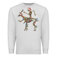 Dove Grey skeleton deer santa Premium Sweatshirt - FaDigitalArtStudio