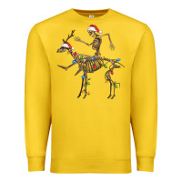 Lemon skeleton deer santa Premium Sweatshirt - FaDigitalArtStudio